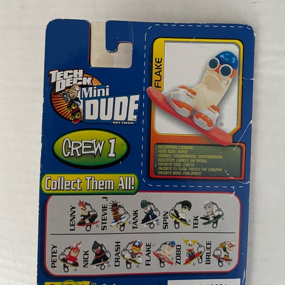 Vintage Tech Deck Mini Dude ‘Flake’ Key Chain - Picture 3 of 3